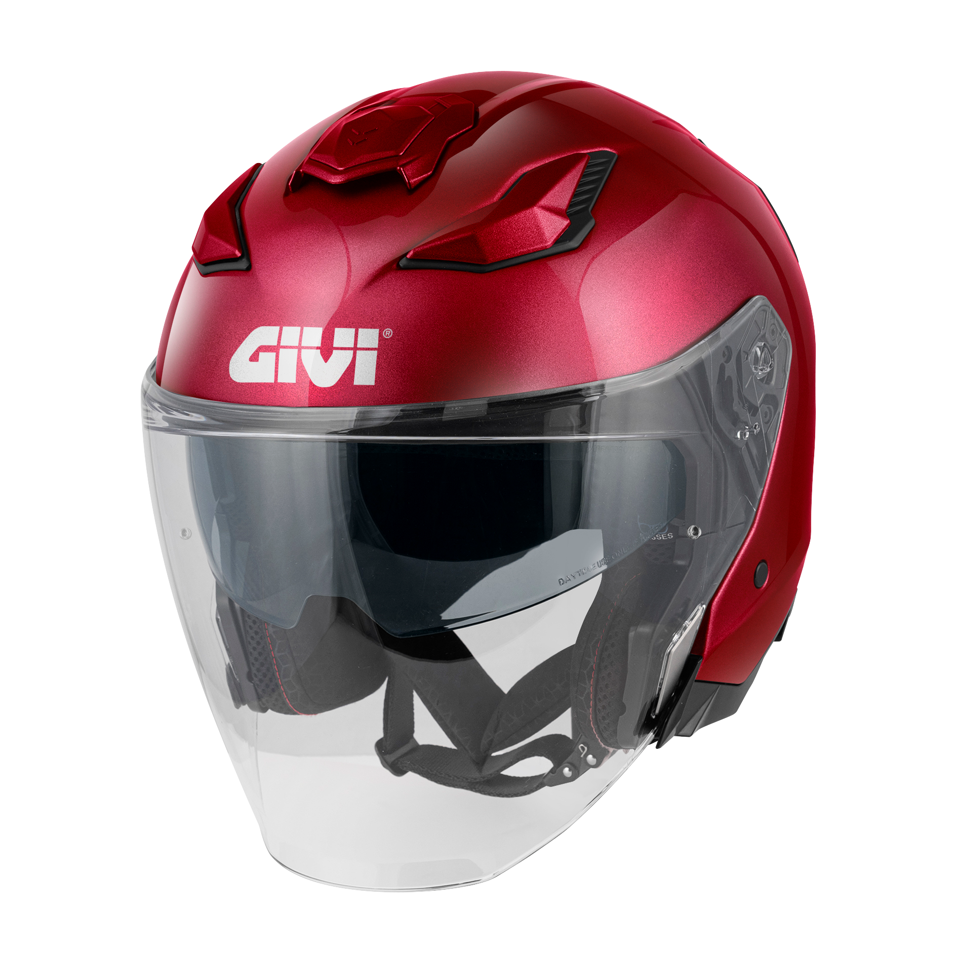 Helmet JET X31 SOLID COLOR (Burgundy) GIVI article code: HX31BR366; image still-life main left