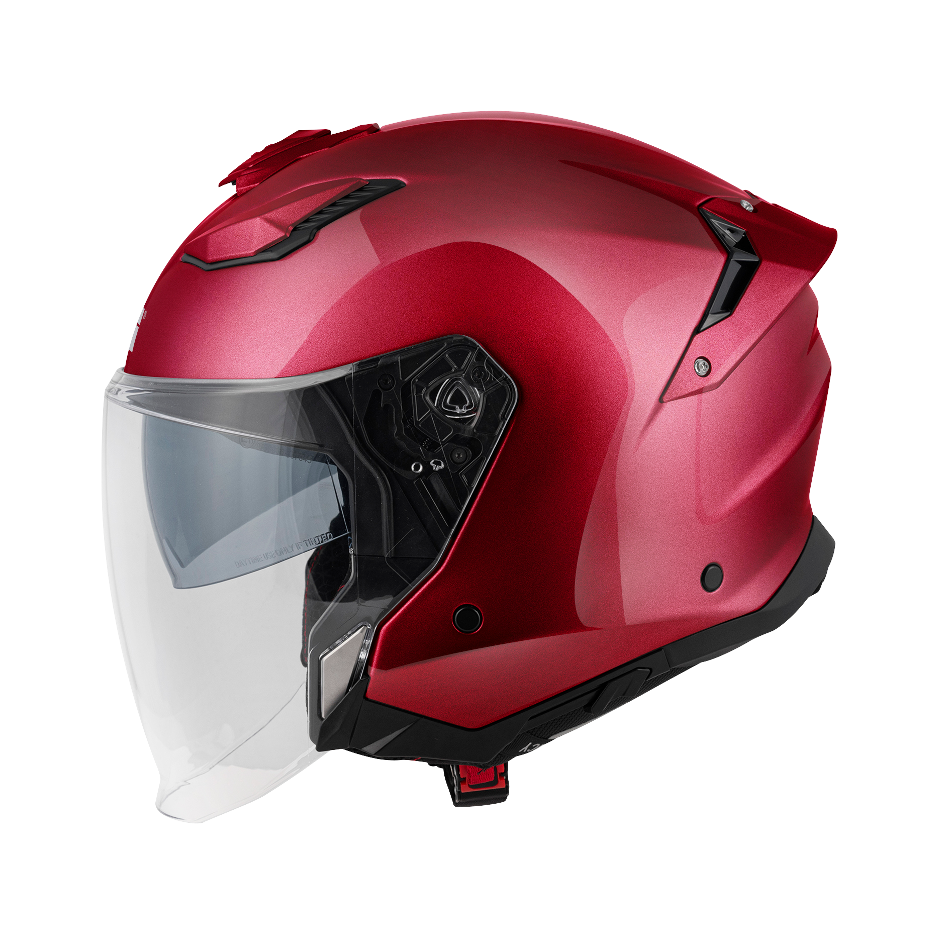 Helmet JET X31 SOLID COLOR (Burgundy) GIVI article code: HX31BR366; image still-life side left