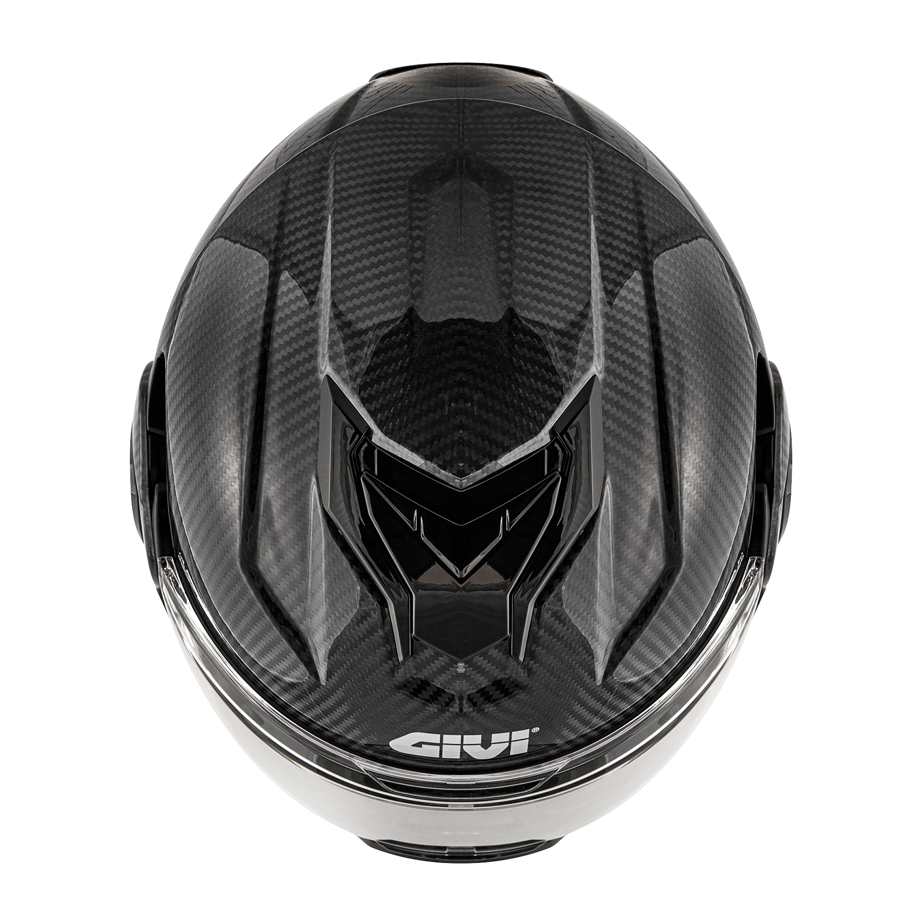 Helmet Flip-Back X36 CARBON SOLID COLOR (Carbon) GIVI article code: HX36CCRSD; image still-life top