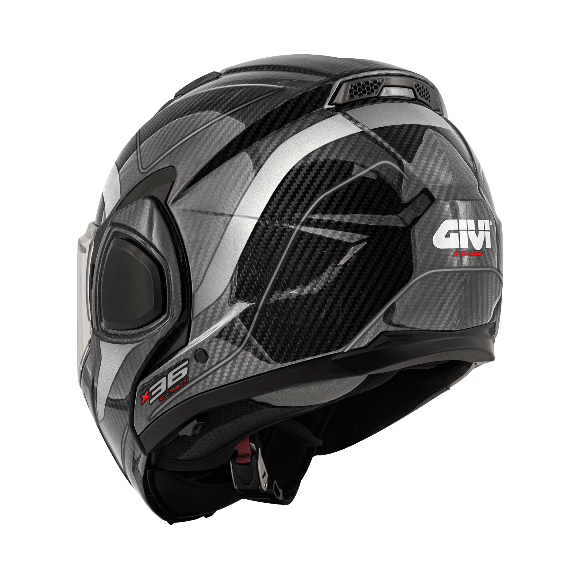 Helmet Flip-Back X36 CARBON (Carbon) GIVI article code: HX36DCRSV; image still-life main back