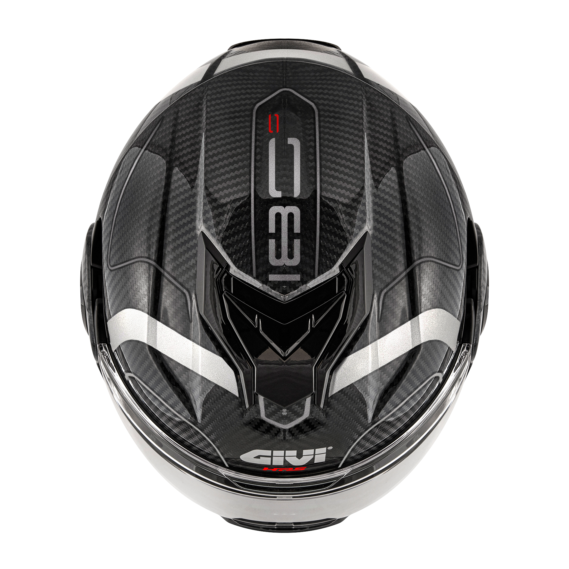Helmet Flip-Back X36 CARBON (Carbon) GIVI article code: HX36DCRSV; image still-life top