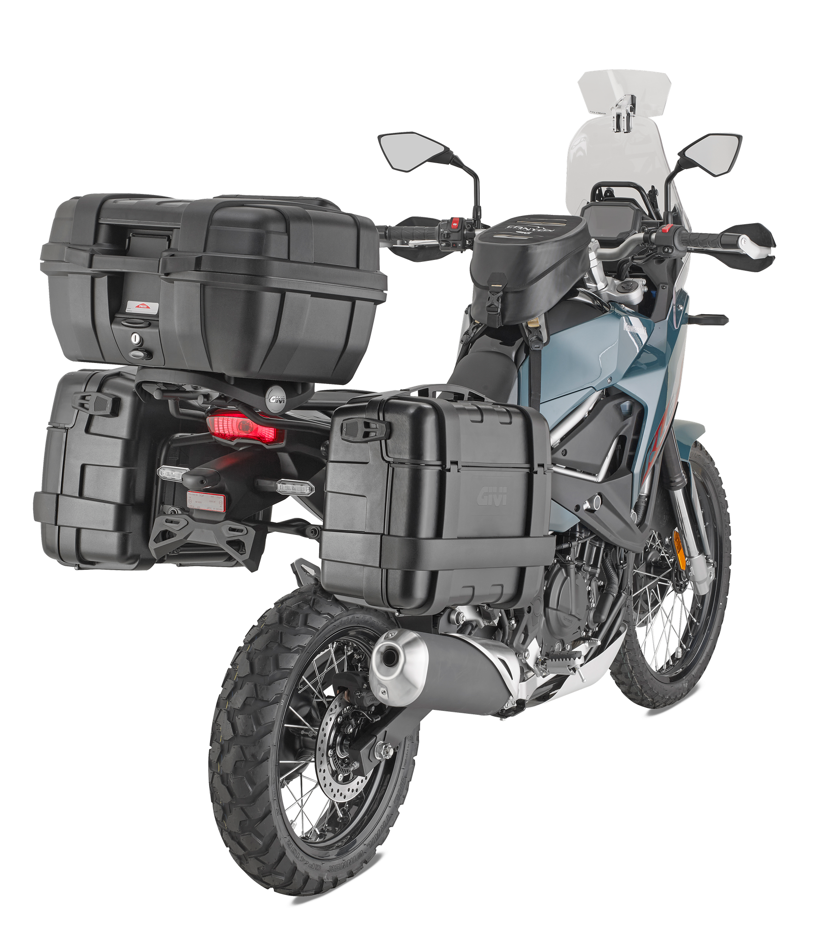 PLO4139MK Monkey pannier holder mounted on Kawasaki KLE 500 (26)