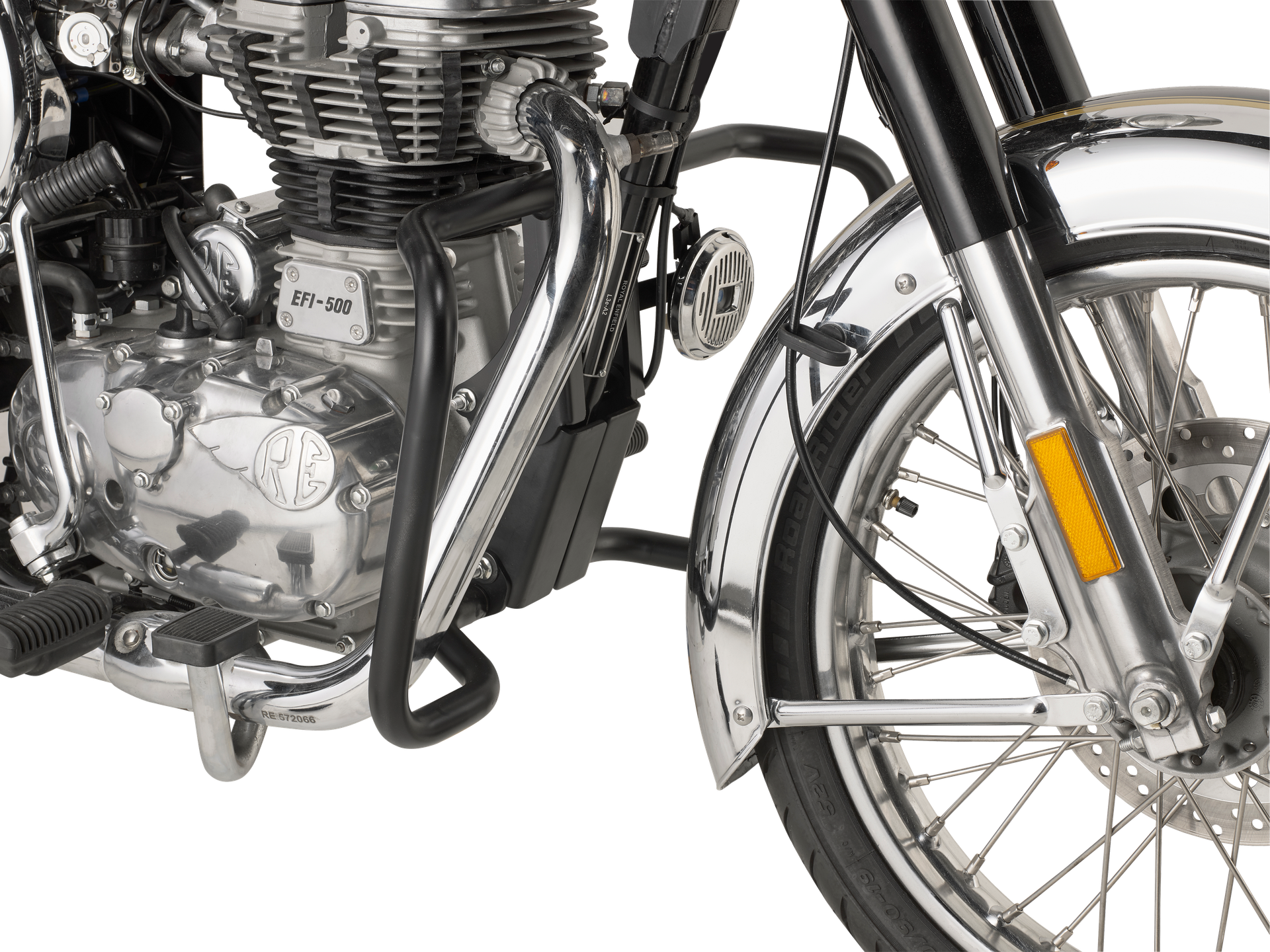 TN9052 engine guard GIVI mounted on Royal Enfield Classic 500 (19)